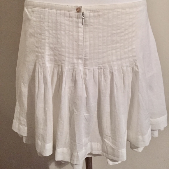 Vintage Joie Layered Pintuck Cotton Mini Skirt - Picture 5 of 8